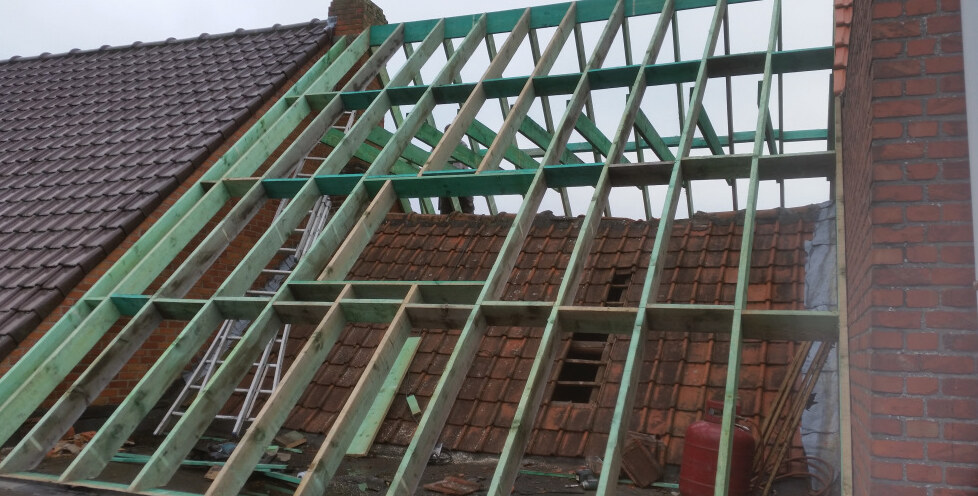 Daktimmer met spanten